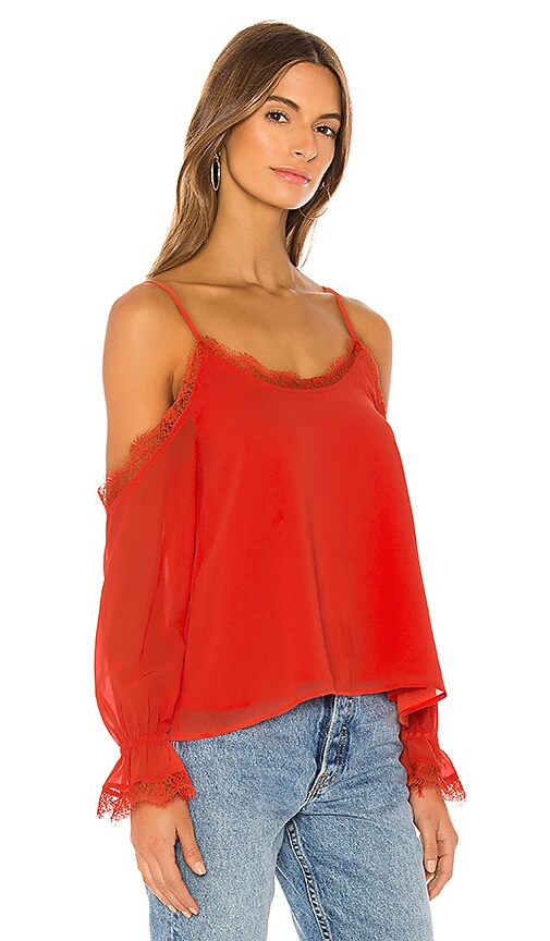 view 2 of 4 Aalia Top in Red Orange