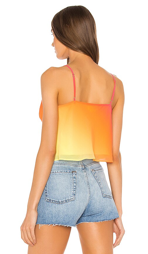 view 3 of 4 Rhode Cropped Cami Top in Sunset Ombre