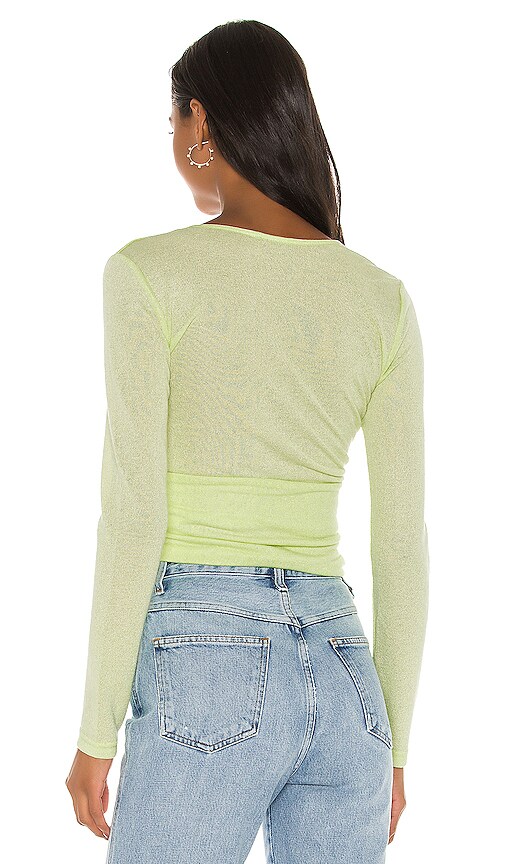 view 3 of 4 Chloe Top in Lime Green