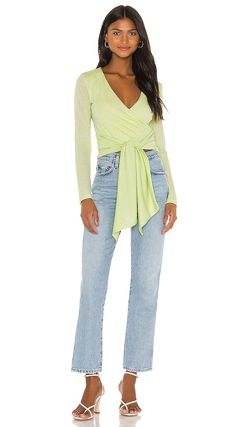 view 4 of 4 Chloe Top in Lime Green