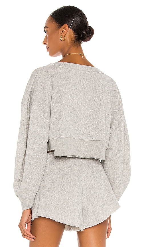 view 3 of 4 Oversized Henley Pullover in Gray
