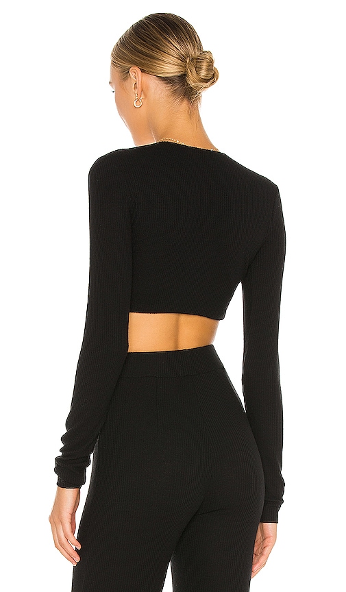 view 3 of 5 Edge Cropped Cardigan in Black