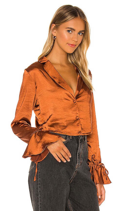 view 2 of 4 Aerin Blouse in Rust