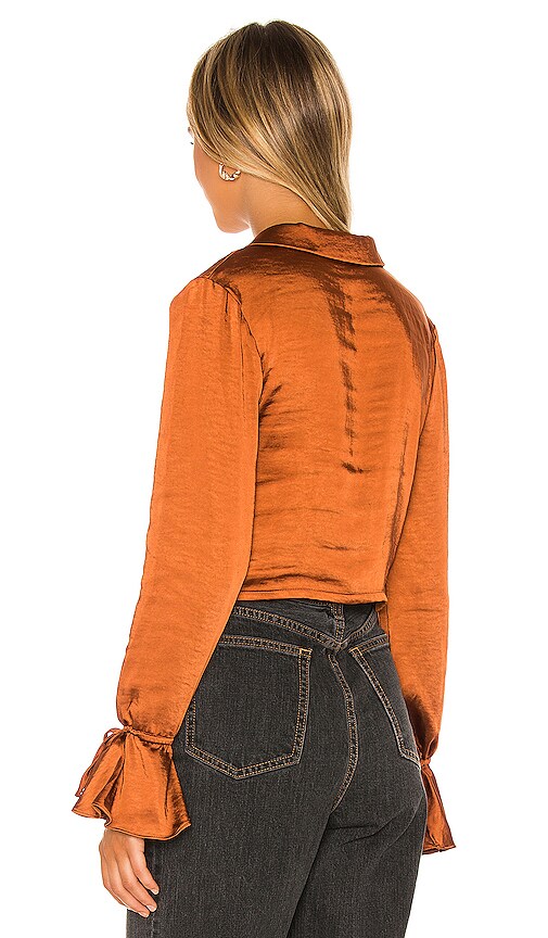 view 3 of 4 Aerin Blouse in Rust