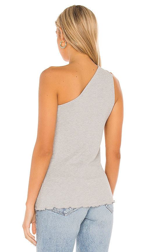 view 3 of 5 Asymmetrical Top in Heather Grey