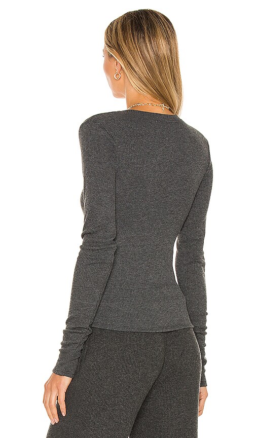 view 3 of 4 U Neck Top in Charcoal