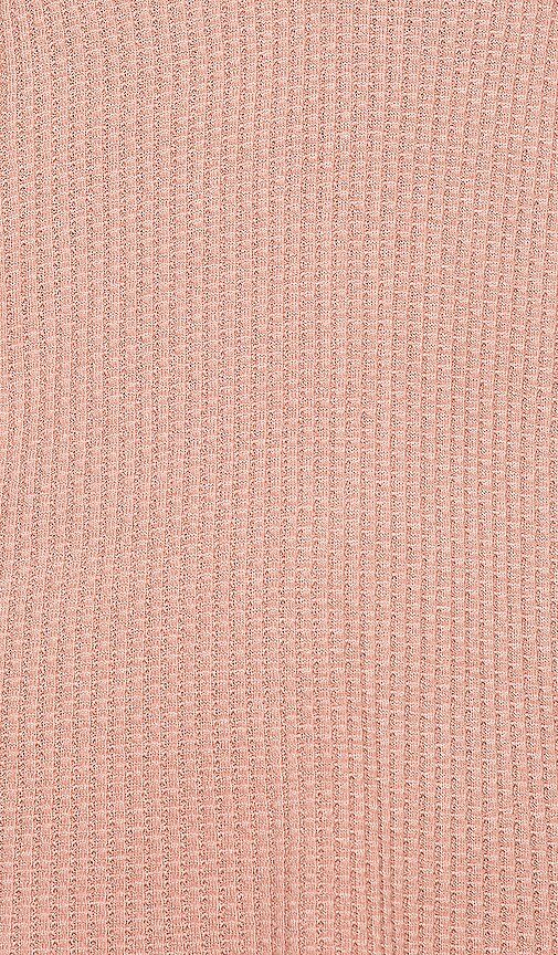 view 5 of 5 Waffle Oversized Henley in Terracotta