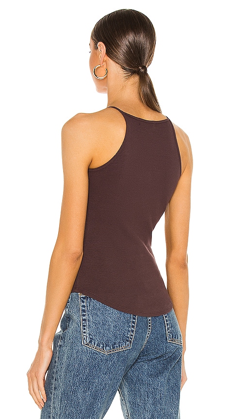 view 3 of 4 Fitted Sleeveless Top in Brown