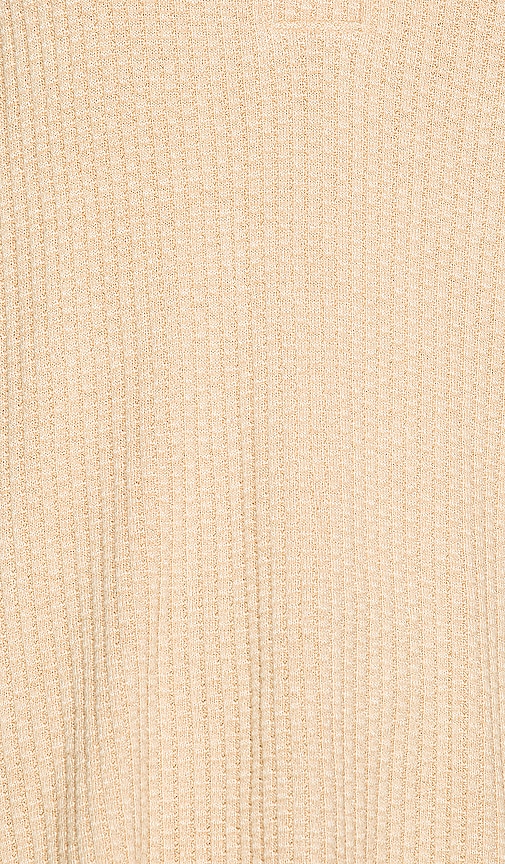 view 5 of 5 Waffle Oversized Henley in Cream