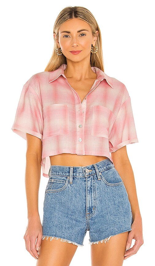 view 1 of 4 Alona Top in Pink Plaid