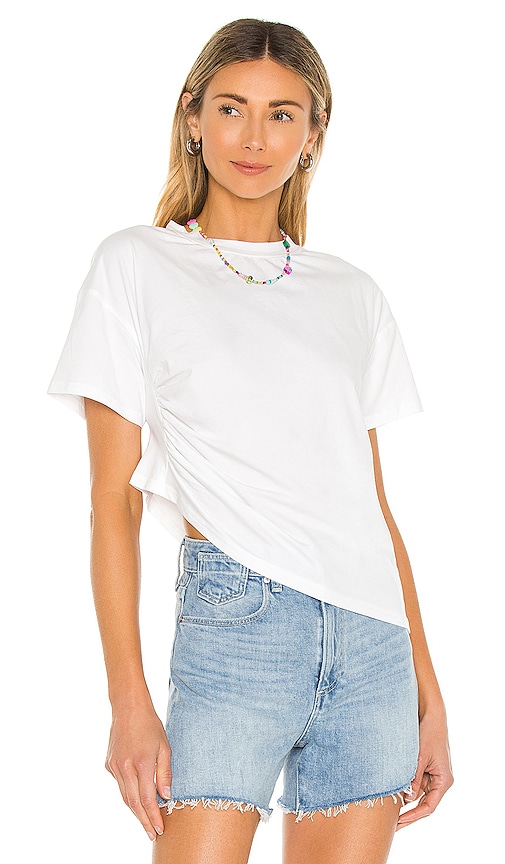 view 1 of 5 Carina Ruched Tee in White