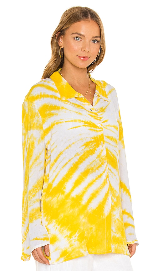 view 2 of 4 Whitney Beach Shirt in Maize Yellow Tie Dye