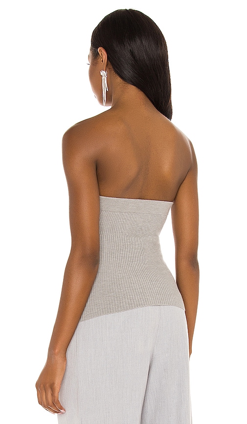 view 3 of 4 Sheila Knit Tube Top in Heather Grey