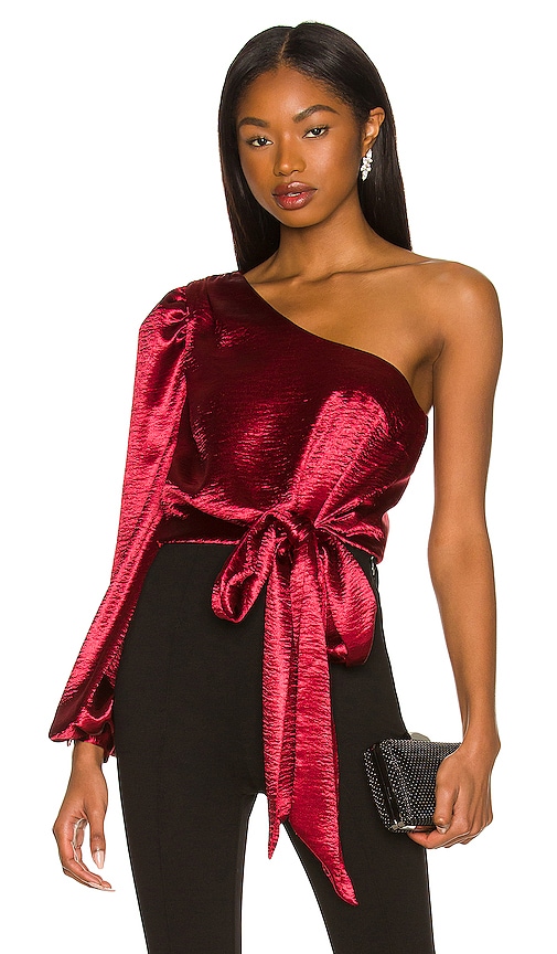 view 1 of 4 Kendall Blouse in Wine Red