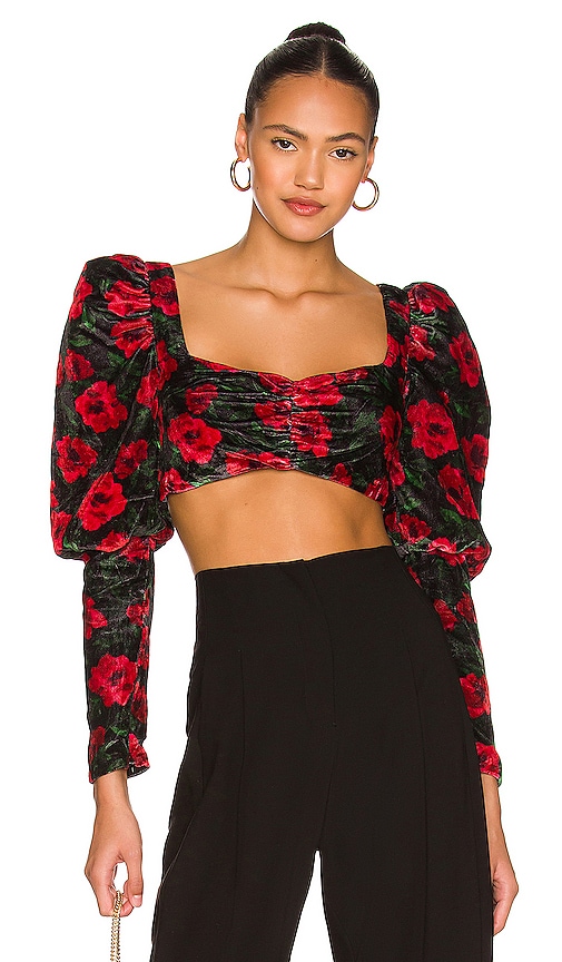 view 1 of 4 Jackie Cropped Top in French Rose Floral