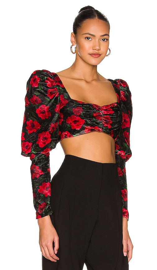 view 2 of 4 Jackie Cropped Top in French Rose Floral