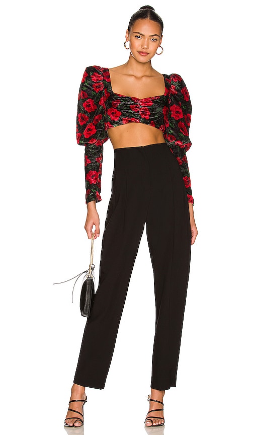 view 4 of 4 Jackie Cropped Top in French Rose Floral