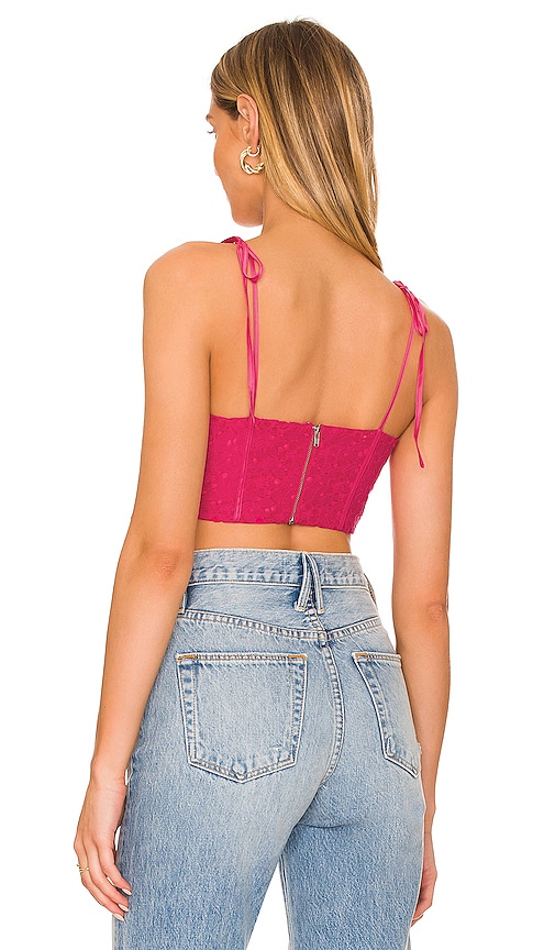 view 3 of 4 Rosanna Bustier Top in Paradise Pink