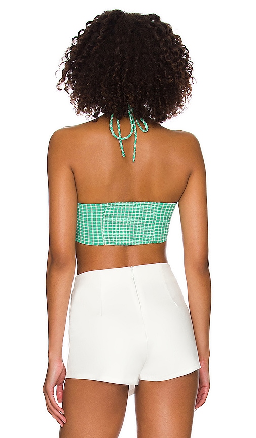 view 3 of 4 Brielle Cropped Top in Green