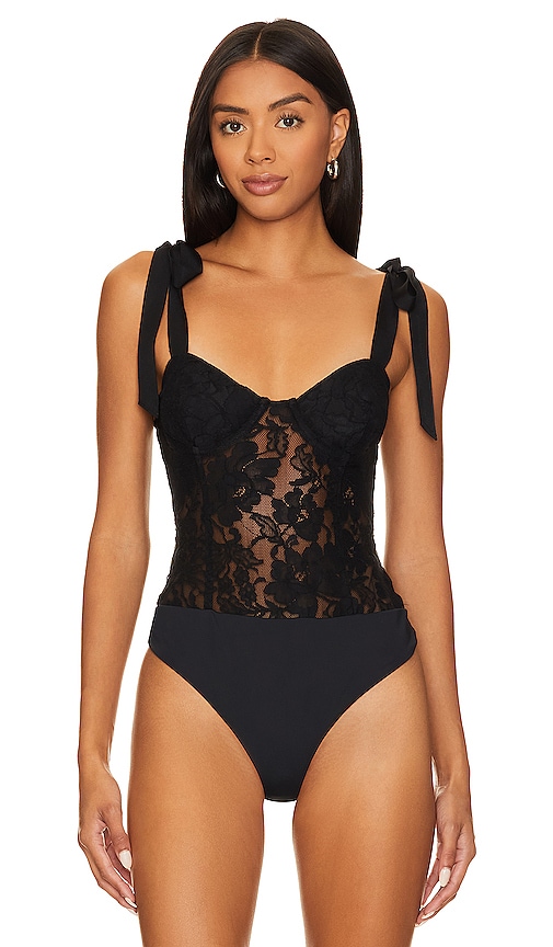 view 2 of 5 Turner Bodysuit in Black Lace