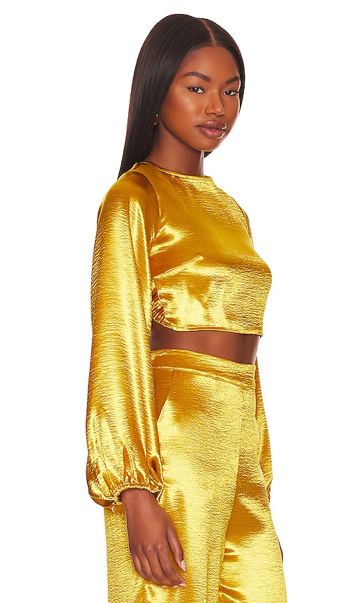 view 3 of 5 Britt Blouse in Prosecco Gold