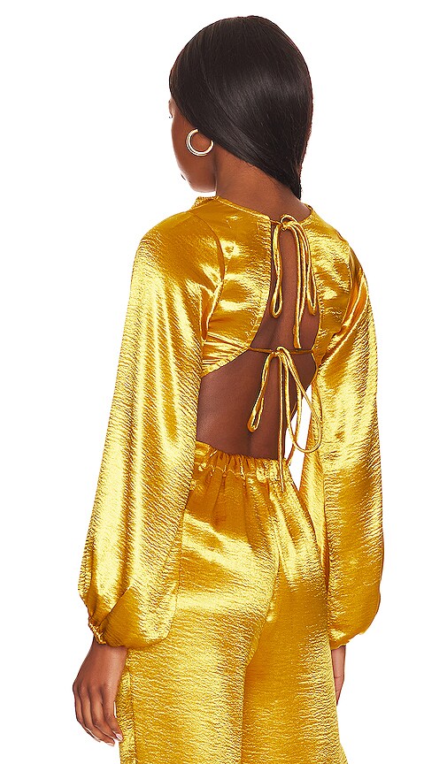 view 4 of 5 Britt Blouse in Prosecco Gold