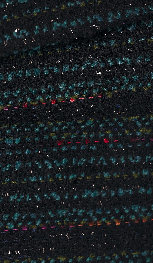 view 5 of 5 Alexandria Cropped Top in Black & Blue Multi