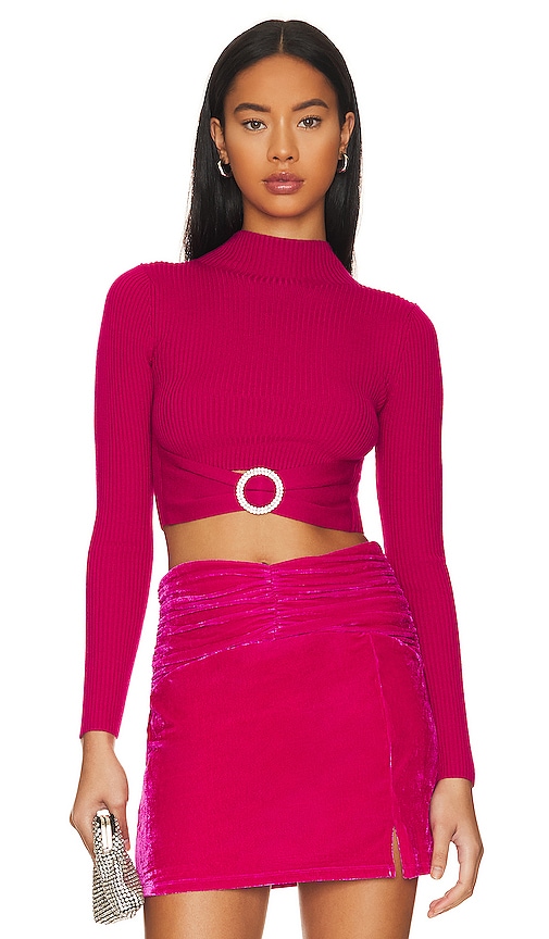 view 1 of 5 Odilia Turtleneck Knit Top in Magenta