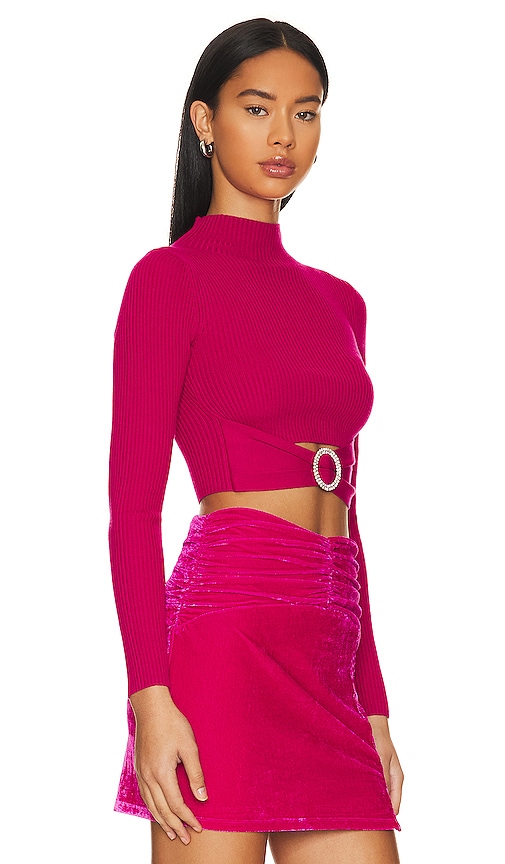 view 2 of 5 Odilia Turtleneck Knit Top in Magenta