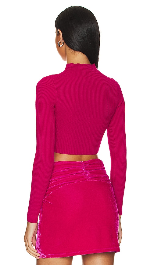 view 3 of 5 Odilia Turtleneck Knit Top in Magenta