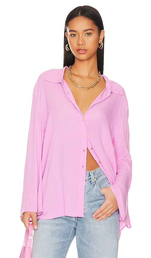 Lovers & Friends Whitney Beach Shirt In Pink