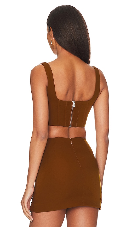 view 3 of 4 Christelle Top in Mocha Brown