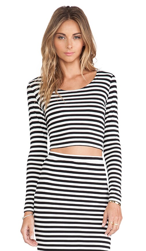Lovers and Friends Say It Isn't So Crop Top in Stripe