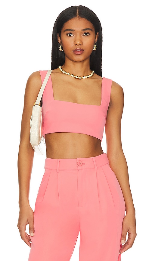 Lovers & Friends Sicily Crop Top In Coral Pink