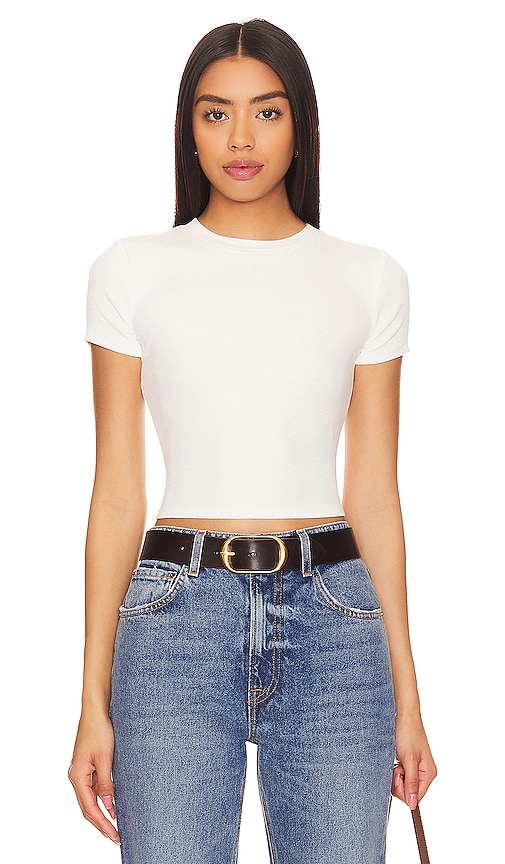 Lovers and Friends Emma Cropped Tee in White