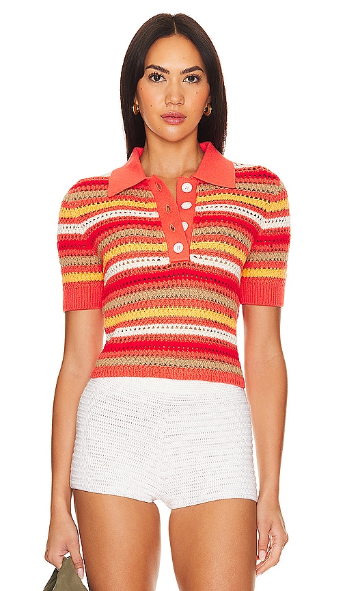 Lovers and Friends Lucia Polo Top in Summer Red