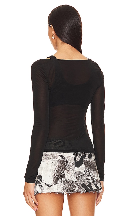 view 3 of 4 Ula Sheer Top in Black