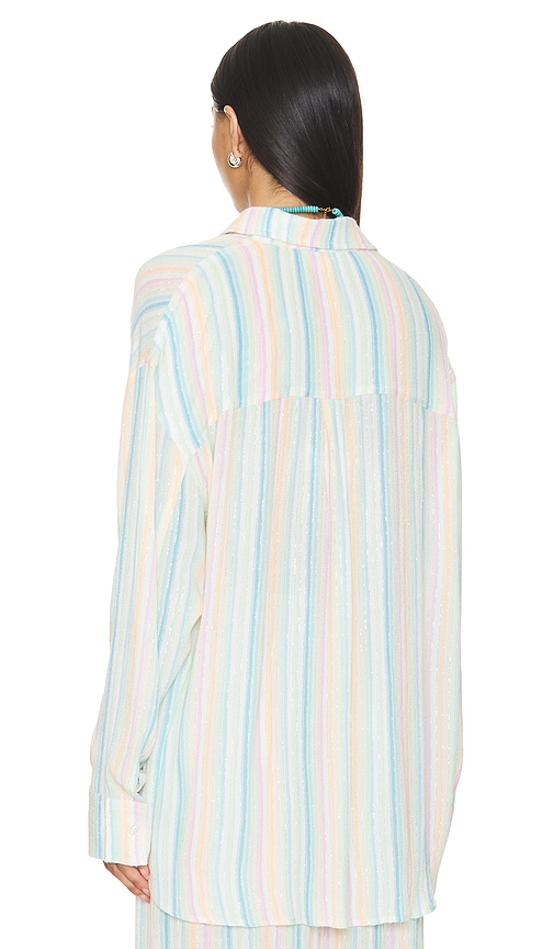 view 4 of 6 Catalina Button Down Shirt in Rainbow Stripe Multi