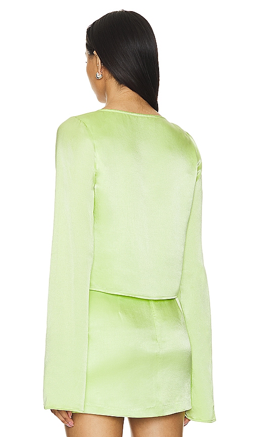 view 3 of 4 Adriana Top in Lime Green