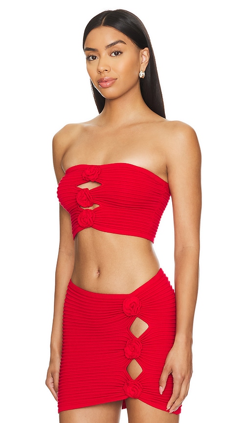 view 2 of 5 Ziona Tube Top in Red