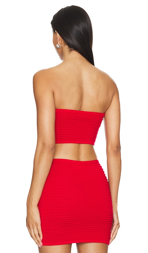 view 3 of 5 Ziona Tube Top in Red