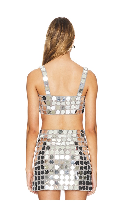 view 3 of 5 Gilles Sequin Crop Top in Disco Silver