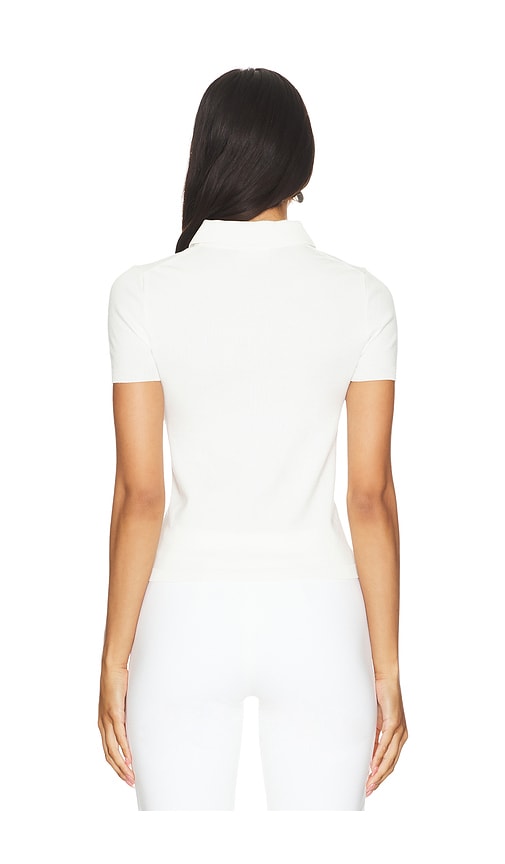 view 3 of 4 Candi Polo Top in White