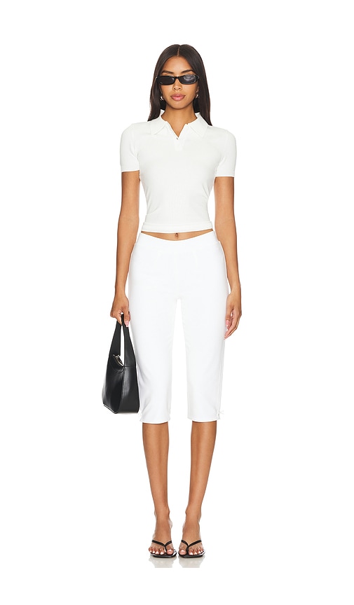 view 4 of 4 Candi Polo Top in White