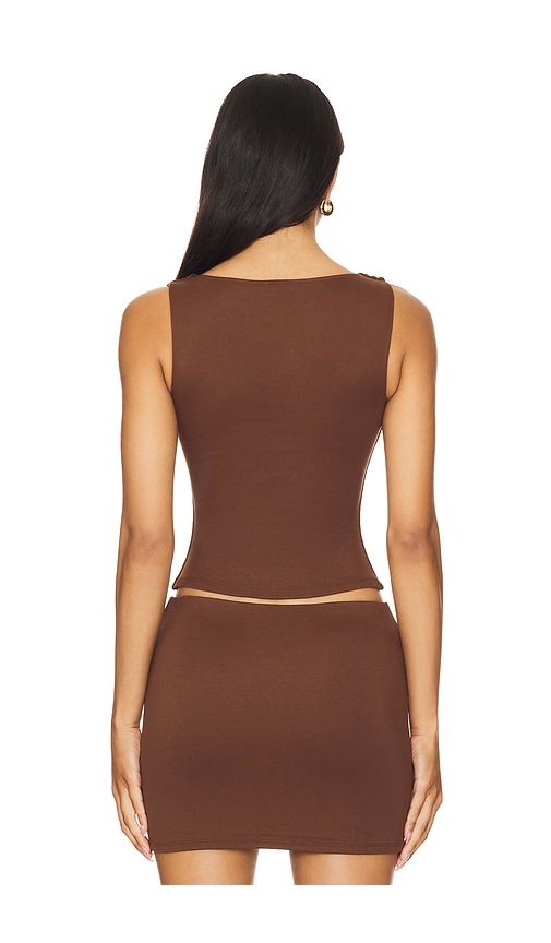 view 3 of 4 Lainey Top in Brown