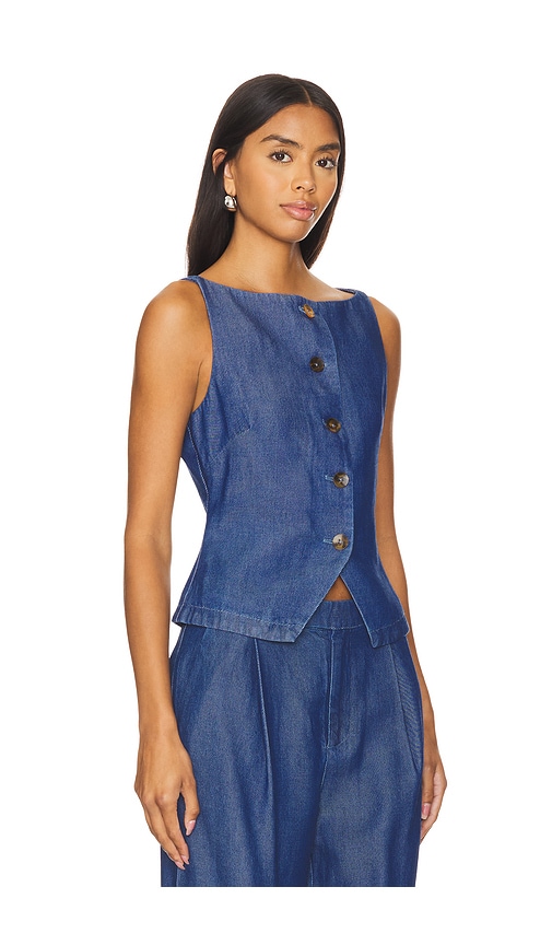 view 2 of 4 Agathe Vest Top in Blue Denim