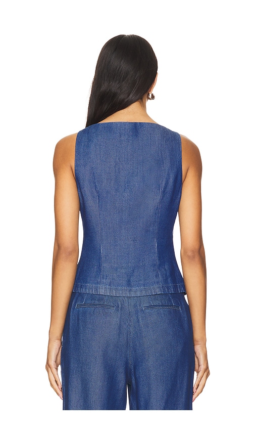 view 3 of 4 Agathe Vest Top in Blue Denim