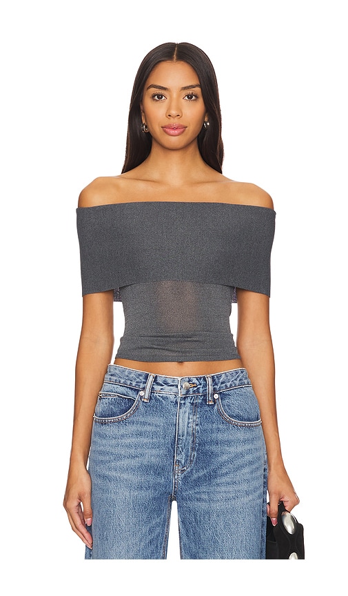 view 1 of 4 Anita Top in Charcoal Grey