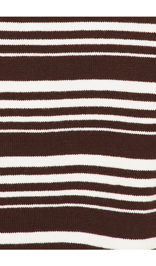 view 5 of 5 Sheeva Stripe Polo in Brown & Ivory