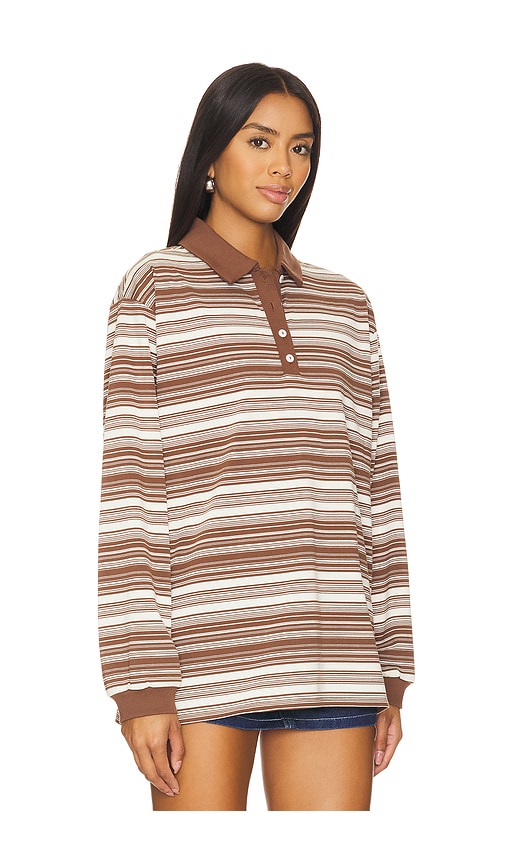 view 2 of 4 Lena Top in Brown & Ivory Stripe